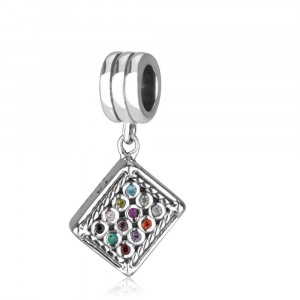 Choshen Charm in Sterling Silver and Gems Marina Jewelry