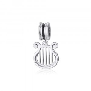 David’s Harp Charm in Sterling Silver Charms