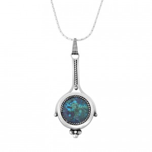 Sterling Silver Pendant with Eilat Stone Rafael Jewelry Collares y Colgantes
