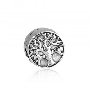 Rounded Tree Of Life Charm in 925 Sterling Silver
