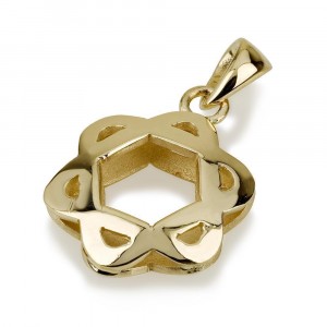 3D Reversible Bubble Star of David Pendant in 14k Yellow Gold by Ben Jewelry
 Star of David Jewelry