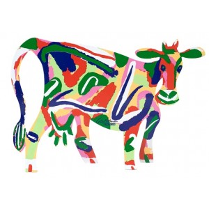 David Gerstein Israela Cow Sculpture Decoración para el Hogar 