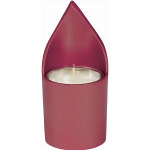 Yair Emanuel Memorial Candle Holder in Red Bougeoirs