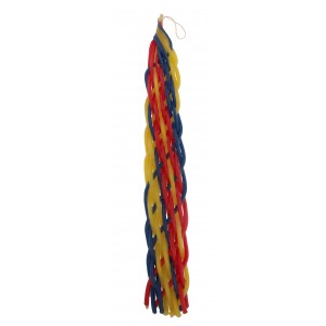 Galilee Style Candles Havdalah Candle with Diagonal and Curved Lines Shabat
