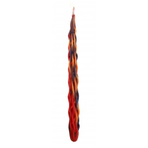 Galilee Style Candles Havdalah Candle with Dark Yellow, Blue and Red Braids Havdalah Sets