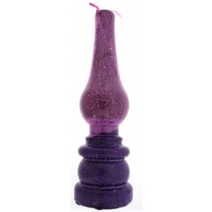 Vela para Havdalá en Forma de Lámpara Púrpura y Violeta de Safed Candles Havdalah Sets
