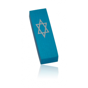 Turquoise Star of David Car Mezuzah by Adi Sidler