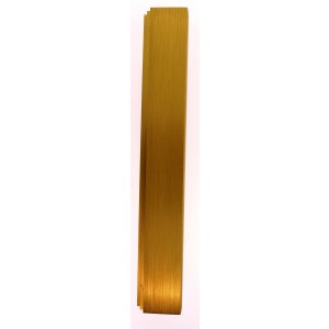Gold Anodized Aluminum Mezuzah with Three Stair Design by Adi Sidler