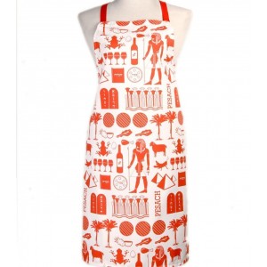 Apron with Pharaoh Print in Red
 Hogar y Cocina