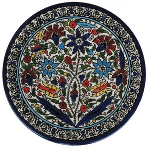 Armenian Ceramic Plate with Floral Scilla Armenia Motif Cerámica Armenia