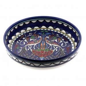 Armenian Ceramic Bowl with Flower, Peacock and Grapevine Design  Cerámica Armenia