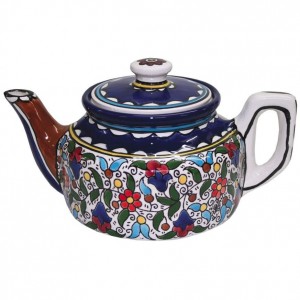 Teapot with Anemones Flower Motif Cerámica Armenia