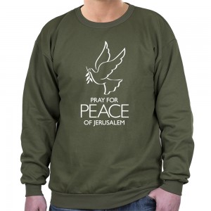Peace of Jerusalem Sweatshirt Dove Design- Variety of Colors to Choose From Sudaderas Israelíes