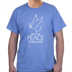 Pray for Peace of Jerusalem T-Shirt Featuring Dove (Variety of Colors) Día de Jerusalén