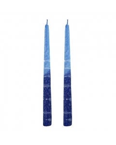 Blue Wax Shabbat Candles by Galilee Style Candles Default Category