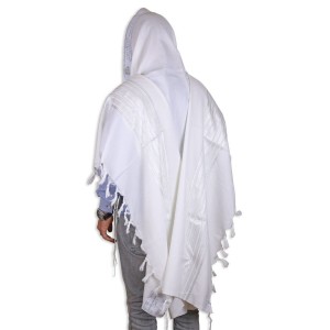 White and Silver Hermonit Tallit Bar Mitzvah
