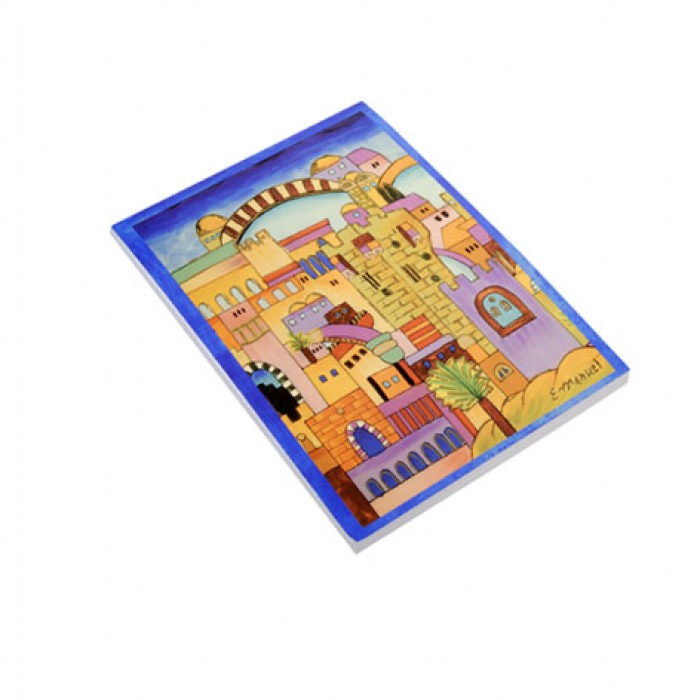 Soft Cover Notepad with a Scene of Jerusalem by Yair Emanuel