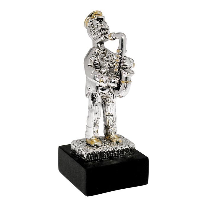Sterling Silver Small Saxophone Player Figurine