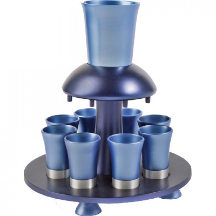 Kiddush Fountain - Anodized Aluminum with Shades of Blue