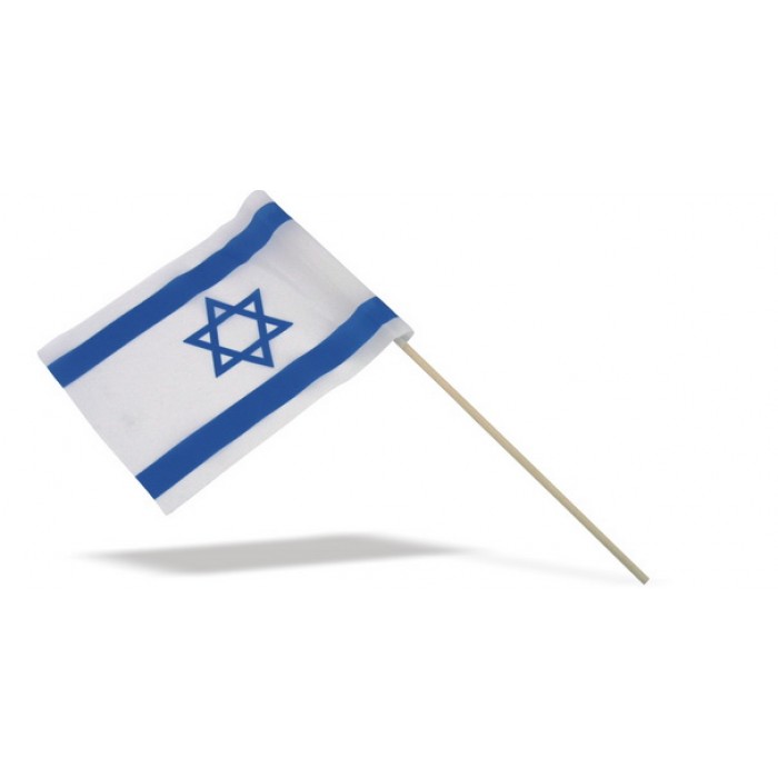 15x22 Centimeter Israeli Flag on Stick