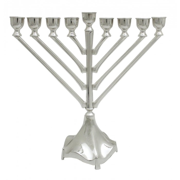 Nickel Hanukkah Menorah with Vertical Design