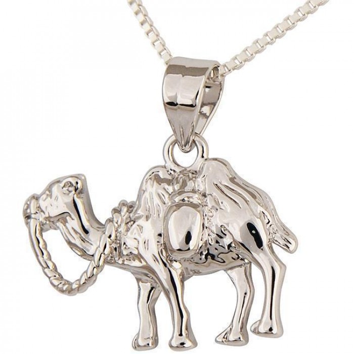 Pendant with Camel Design in Rhodium Plated
