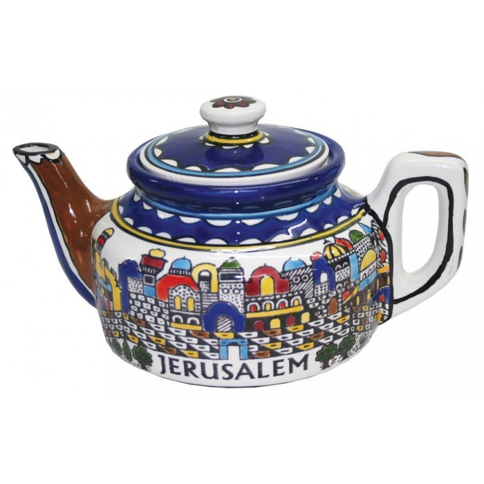 Teapot with Ancient Jerusalem Motif
