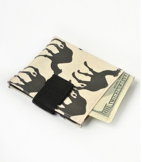 Wallet with Camel Print in Black