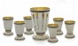 Liquor Cup Set with 6 Cups in Sterling Silver Filigree by Nadav Art