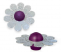 Salt & Pepper Shakers in Flower Design with Hammered Finish in Purple
