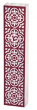 Red Mezuzah with White Pattern & Flower Design