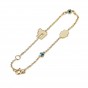 Chai and Evil Eye Bracelet in 14K Yellow Gold By Ben Jewelry