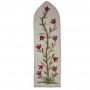 Yair Emanuel Raw Silk Embroidered Bookmark with Flowers in White