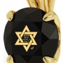 24K Gold-Plated and Swarovski Stone Necklace With Shema Yisrael Micro-Inscribed in 24K Gold