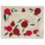 Yair Emanuel Challah Cover with Red Pomegranates and Gold Branches