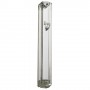Clear Plastic Mezuzah with Silver Shin