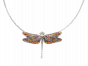 Necklace with Millefiori Dragonfly Pendant