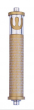 Moderna mezuzá Cilíndrica Dorada con Shin Y Shema (10cm)