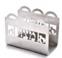 Soporte para Matzá con Tres Arcos, Granadas y Texto en Hebreo