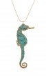 Collier Hippocampe - Motif de Mosaïque Turquoise