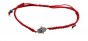Red Knitted Kabbalah Bracelet with Beads and Small Hamsa