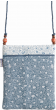 Passport Bag with Pomegranate Silk Screen Design in Blue and White by Yair Emanuel