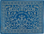 Yair Emanuel Embroidered Challa Cover in silver over Blue