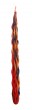 Safed Candles Havdalah Candle with Dark Yellow, Blue and Red Braids