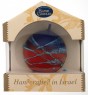 Safed Candles Orb Candle with Blue, Red and Pink Stripes