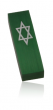 Green Star of David Car Mezuzah by Adi Sidler