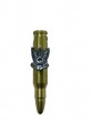 Brass Bullet Pendant with Silver Plated Israeli Air Force Insignia