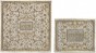 Yair Emanuel Matzah Cover Set with Gold and Grey Oriental Floral Pattern