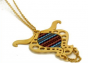 Necklace with Chevron Stripes and Spirals