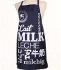 Blue Milk Apron with White Text and Milk Jug by Barbara Shaw